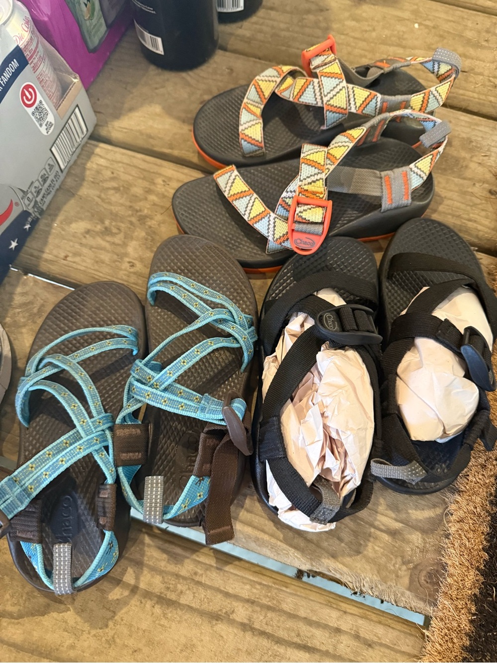 Mixed kids Outdoor Sandals - Blue, Orange, Black Chaco